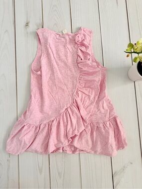 Crewcuts Cotton Tank with Ruffles Details